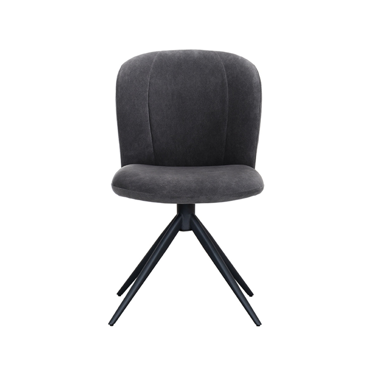 LABEL51 Eetkamerstoel Kimo - Antraciet - Cosmo - Zwart Onderstel